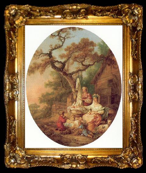 framed  Prince, Jean-Baptiste le A Scene from Russian Life, ta009-2